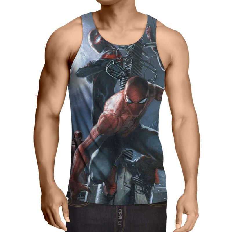 Spiderman 3D Printed SplitDouble Spiderman Tank Top