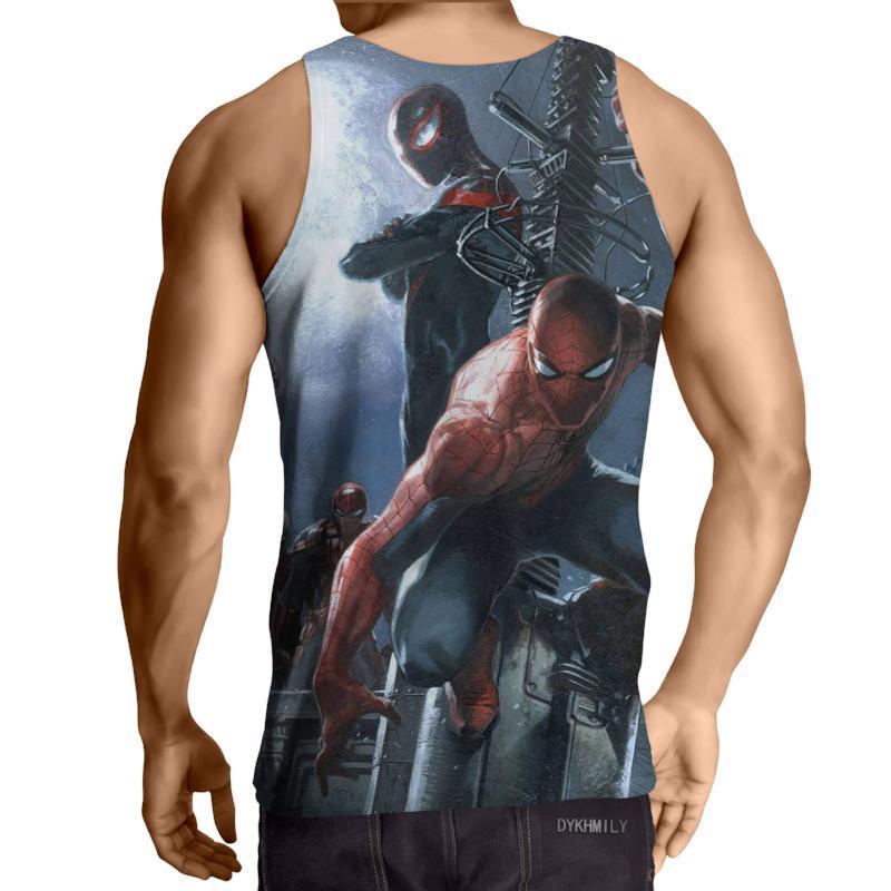 Spiderman 3D Printed SplitDouble Spiderman Tank Top