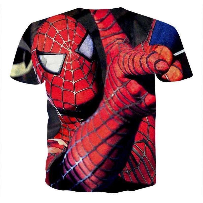 Spiderman 3D Printed Super Extend Spiderman T Shirt