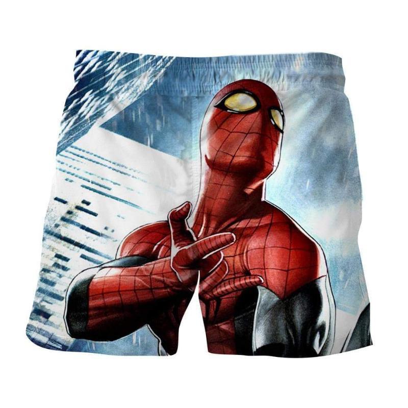 Spiderman 3D Printed WebbedUp Spiderman Shorts