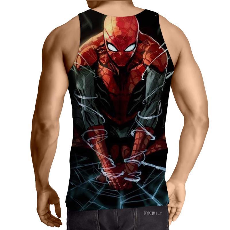 Spiderman 3D Printed Webbed Up Spiderman Tank Top