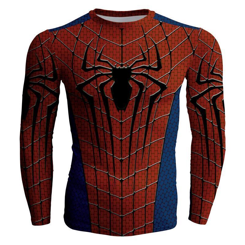 Spiderman Bodywarmern 3D Printed Spiderman Long Sleeve Shirt