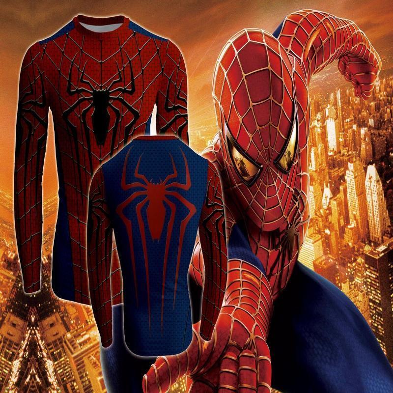 Spiderman Bodywarmern 3D Printed Spiderman Long Sleeve Shirt