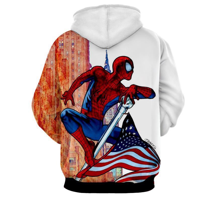 Spiderman Comical 3D Printed Spiderman Hoodie