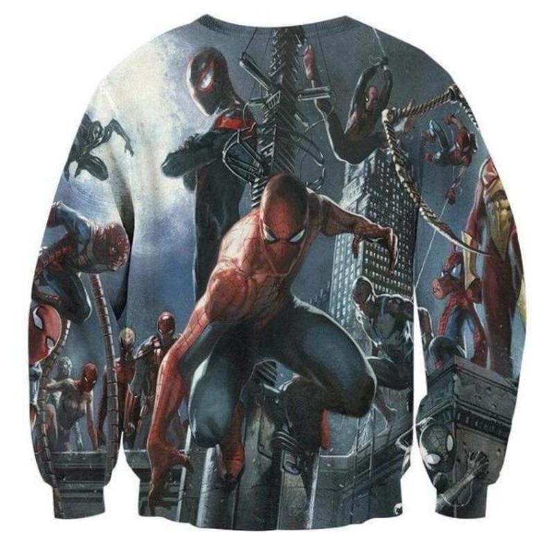 Spiderman Dual Personality 3D Printed Spiderman Sweatshirt