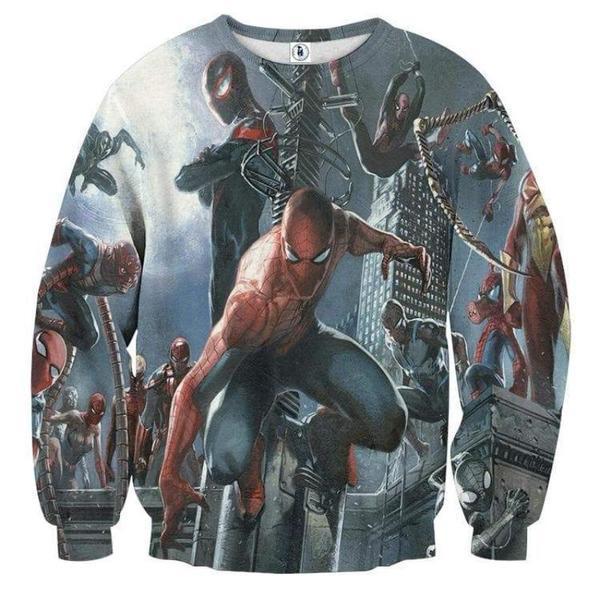 Spiderman Dual Personality 3D Printed Spiderman Sweatshirt