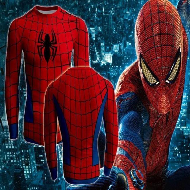 Spiderman Extended 3D Printed Spiderman Long Sleeve Shirt