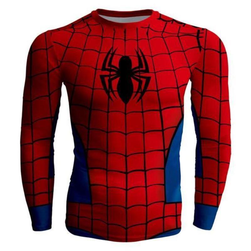Spiderman Extended 3D Printed Spiderman Long Sleeve Shirt