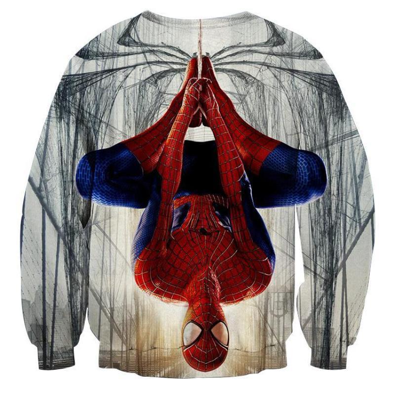 Spiderman Inverted 3D Printed Spiderman Sweatshirt