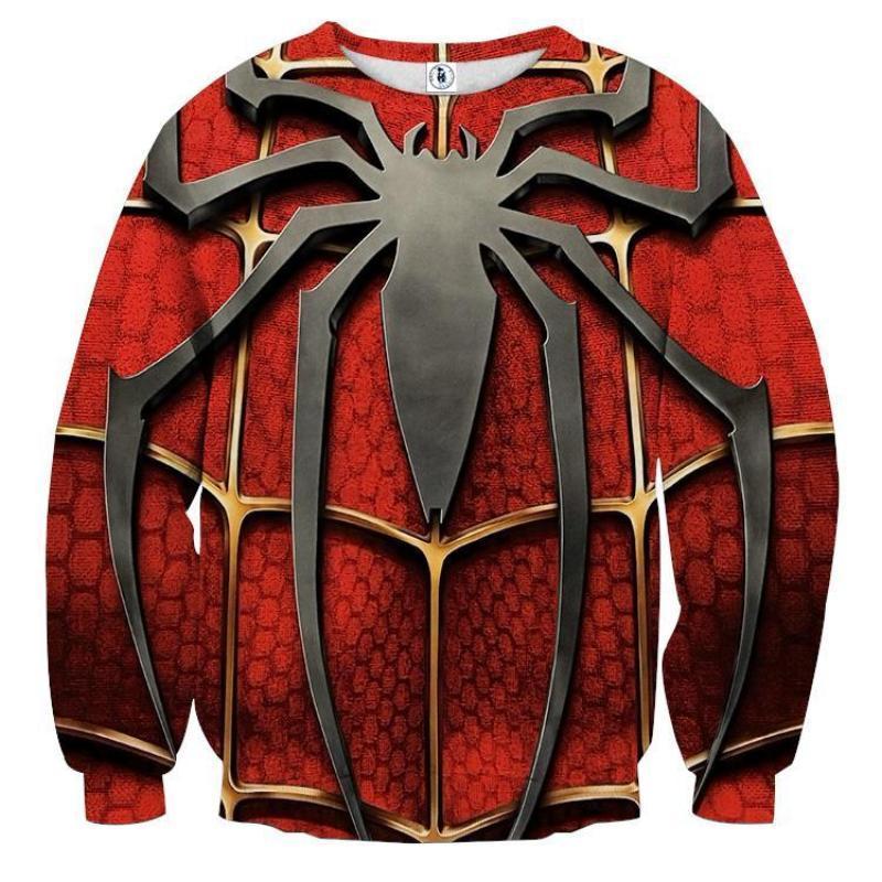 Spiderman Logo 3D Printed Spiderman Sweatshirt