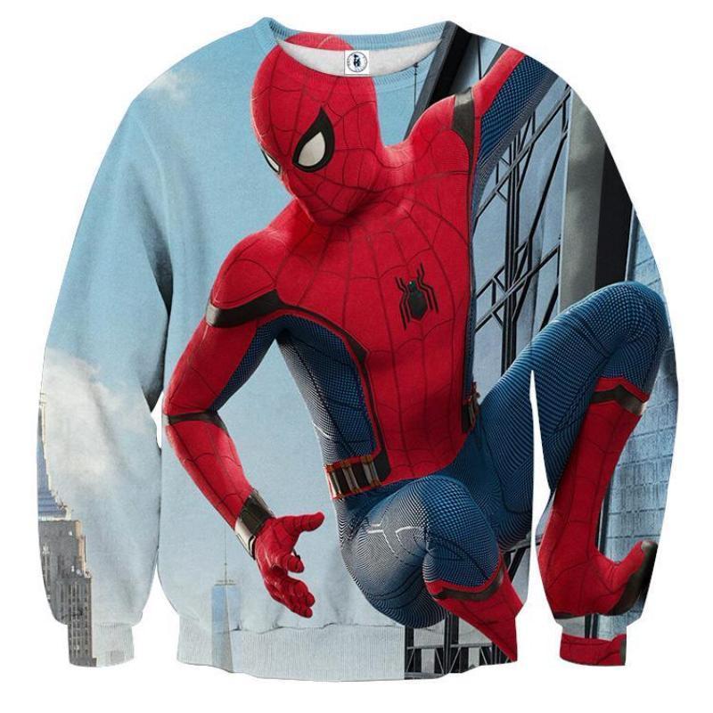 Spiderman Slick Side 3D Printed Spiderman Sweatshirt