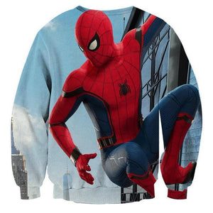 Spiderman Slick Side 3D Printed Spiderman Sweatshirt