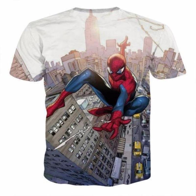 Spiderman Tee 3D Printed Action Pack Spiderman T Shirt