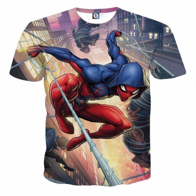 Spiderman Tee 3D Printed Alternated Spiderman T Shirt