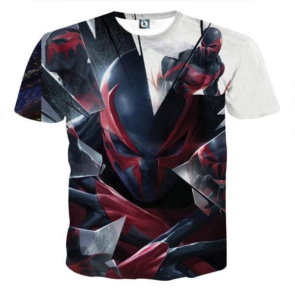 Spiderman Tee 3D Printed Animated Spiderman T Shirt