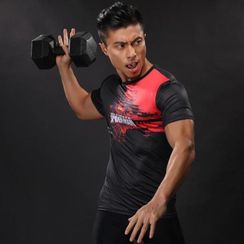 Spiderman Tee 3D Printed Black Powerful Spiderman T Shirt