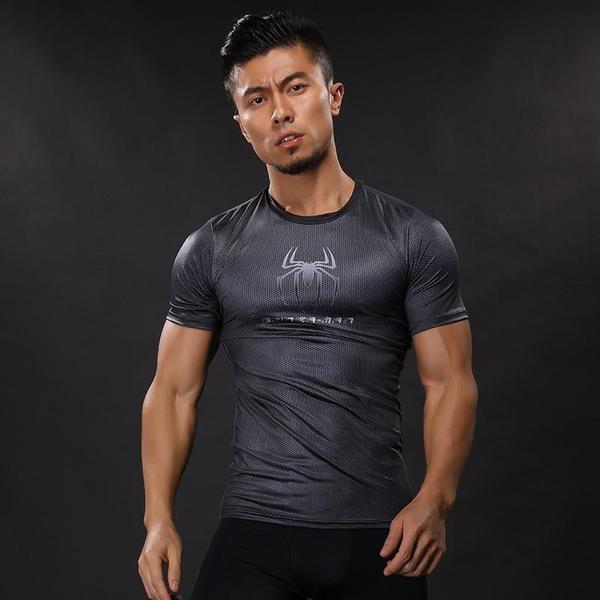 Spiderman Tee 3D Printed Black Spiderman T Shirt