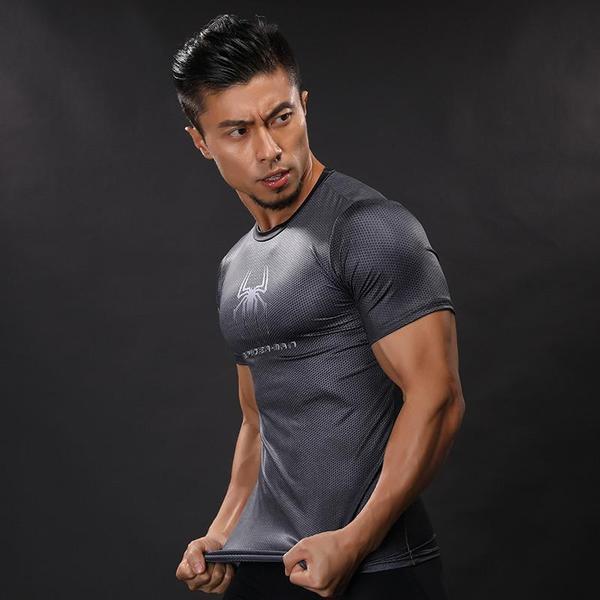 Spiderman Tee 3D Printed Black Spiderman T Shirt