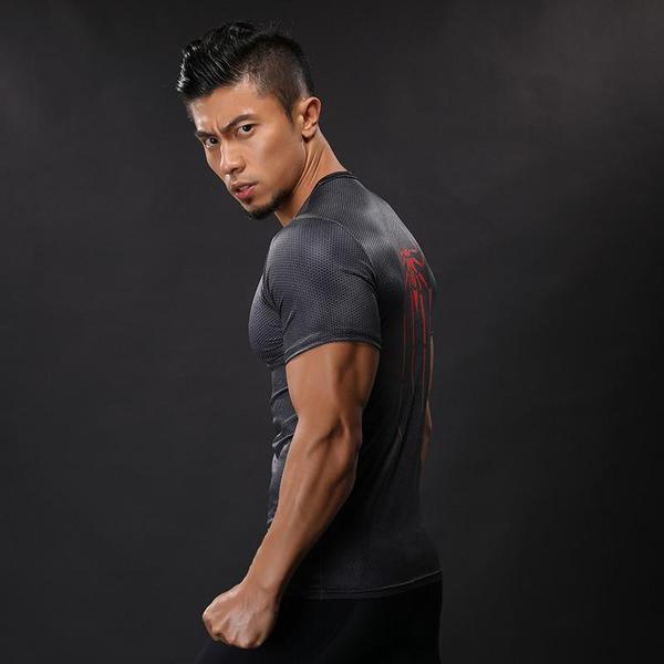 Spiderman Tee 3D Printed Black Spiderman T Shirt