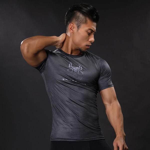 Spiderman Tee 3D Printed Black Spiderman T Shirt