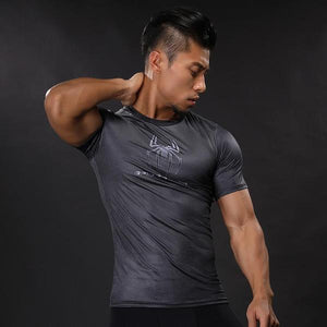 Spiderman Tee 3D Printed Black Spiderman T Shirt
