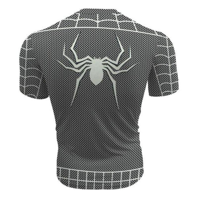Spiderman Tee 3D Printed Grey & White Spiderman T Shirt