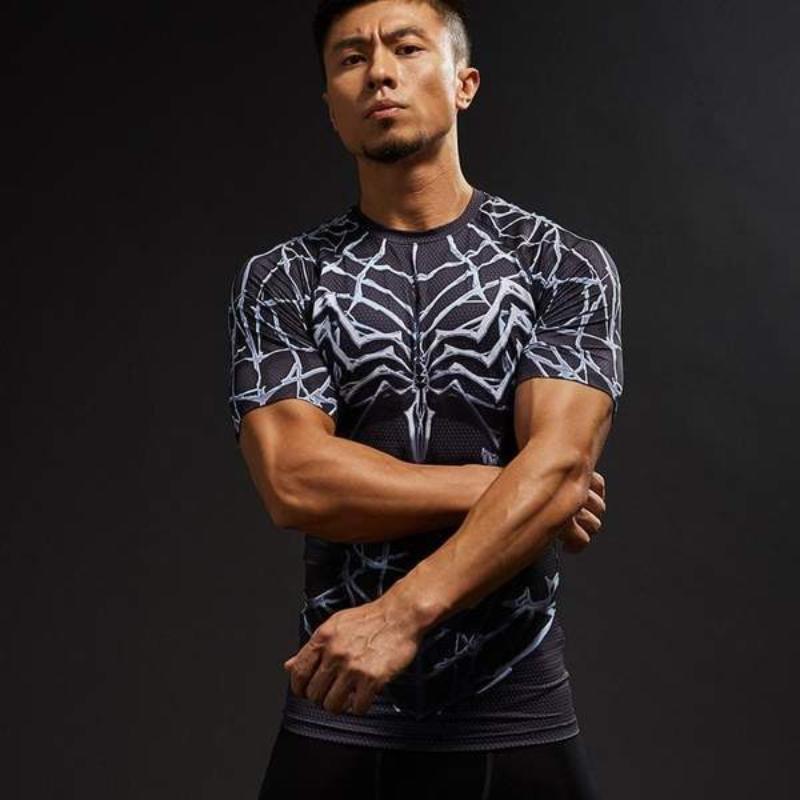 Spiderman Tee 3D Printed Half Sleeve Spiderman T Shirt