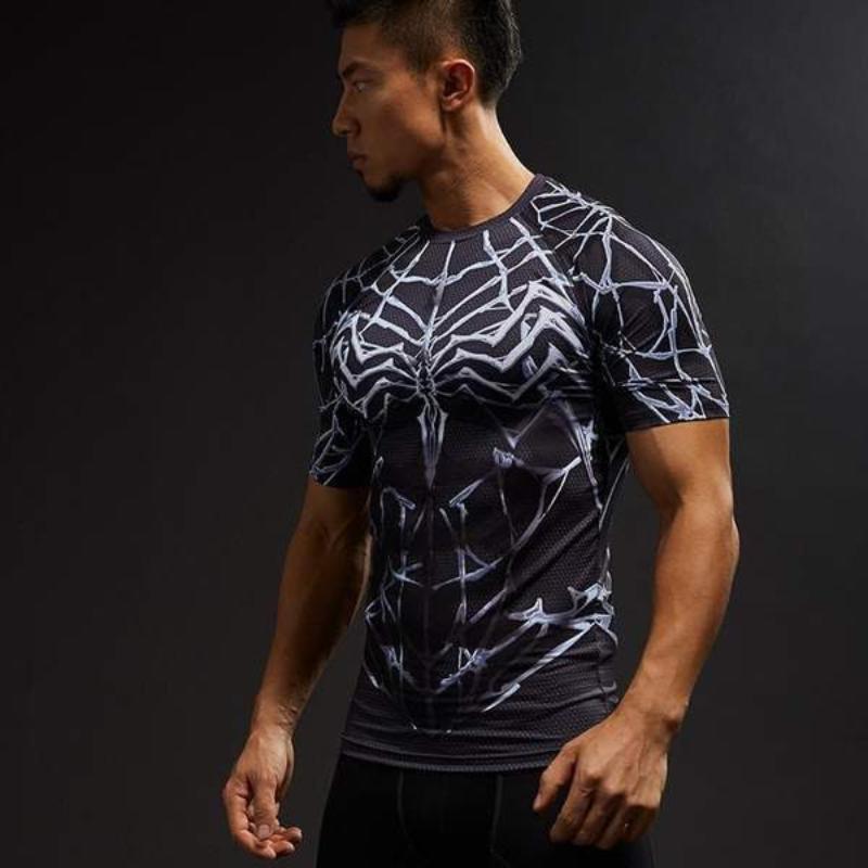 Spiderman Tee 3D Printed Half Sleeve Spiderman T Shirt