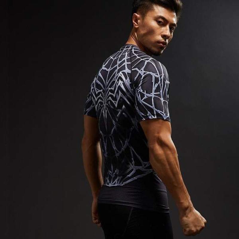 Spiderman Tee 3D Printed Half Sleeve Spiderman T Shirt