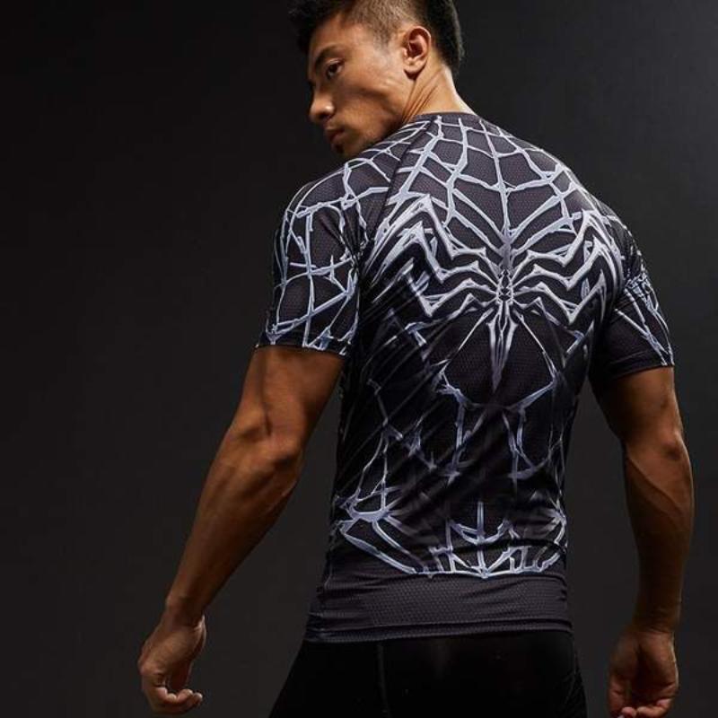 Spiderman Tee 3D Printed Half Sleeve Spiderman T Shirt