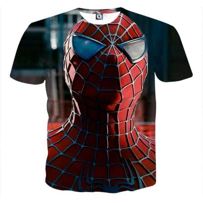 Spiderman Tee 3D Printed Hyper Long Spiderman T Shirt