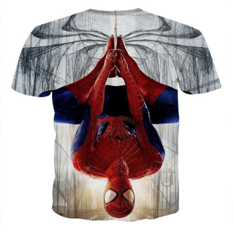 Spiderman Tee 3D Printed Invert Style Spiderman T Shirt