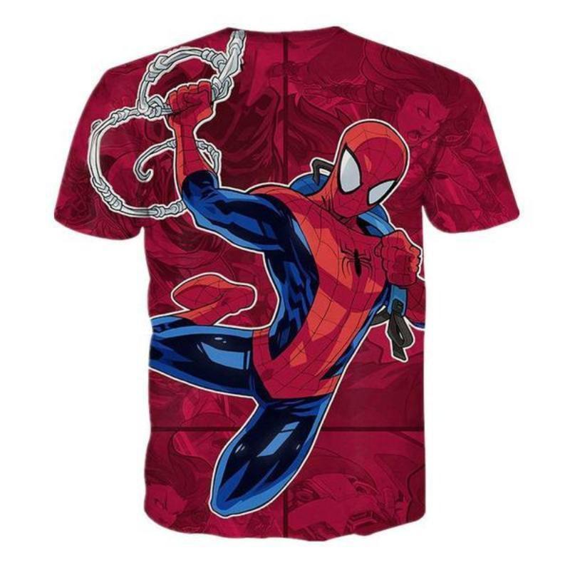 Spiderman Tee 3D Printed Old-Fashioned Spiderman T Shirt