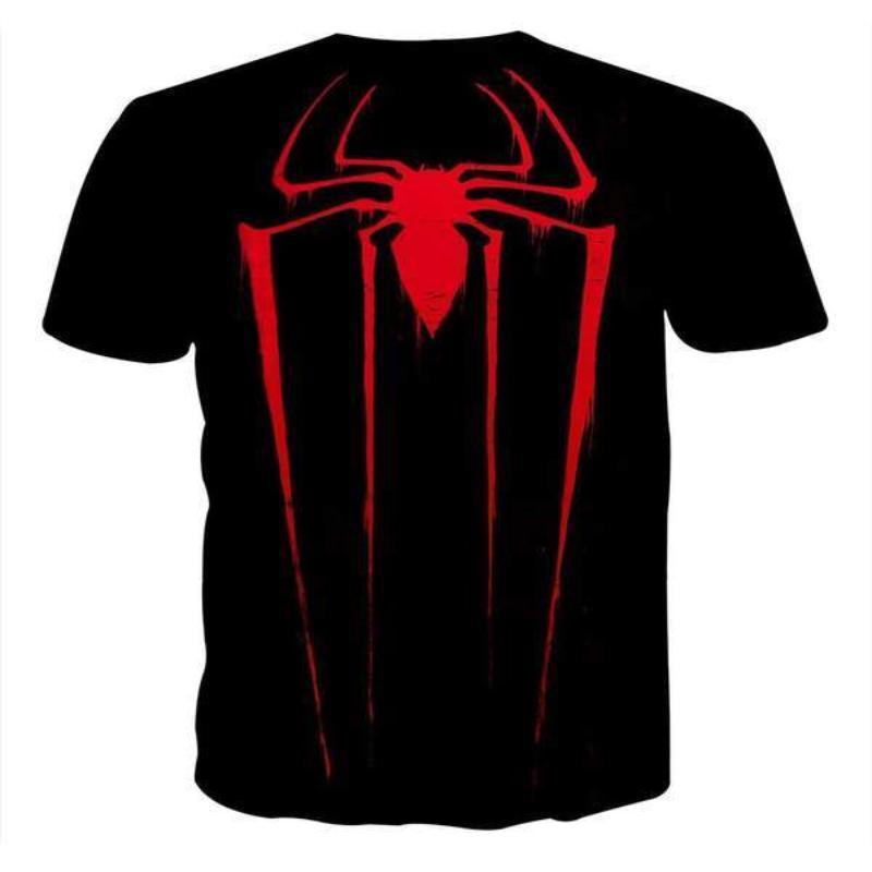 Spiderman Tee 3D Printed Reverse Logo Spiderman T Shirt