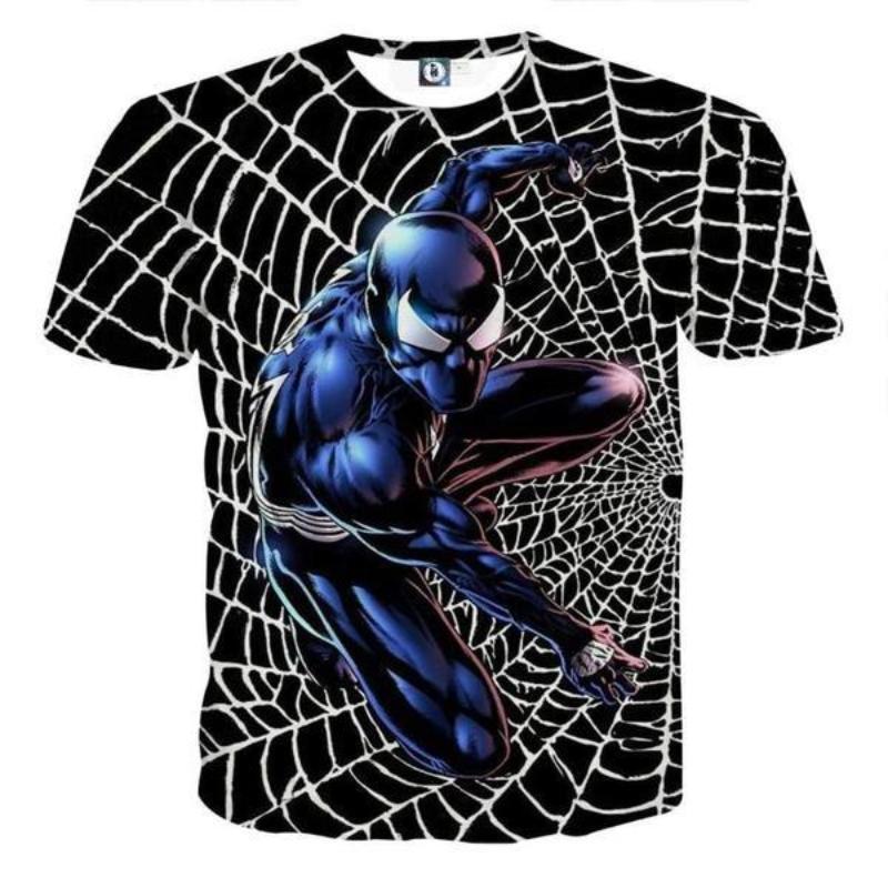 Spiderman Tee 3D Printed Reverse Spiderman T Shirt