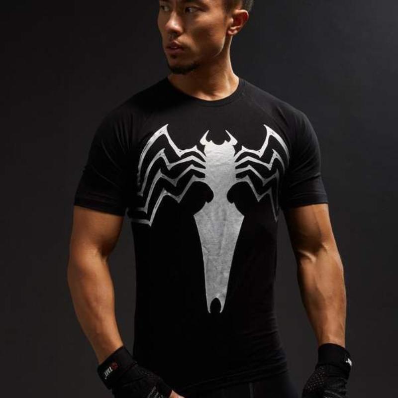 Spiderman Tee 3D Printed Simple Short Sleeve Spiderman T Shirt