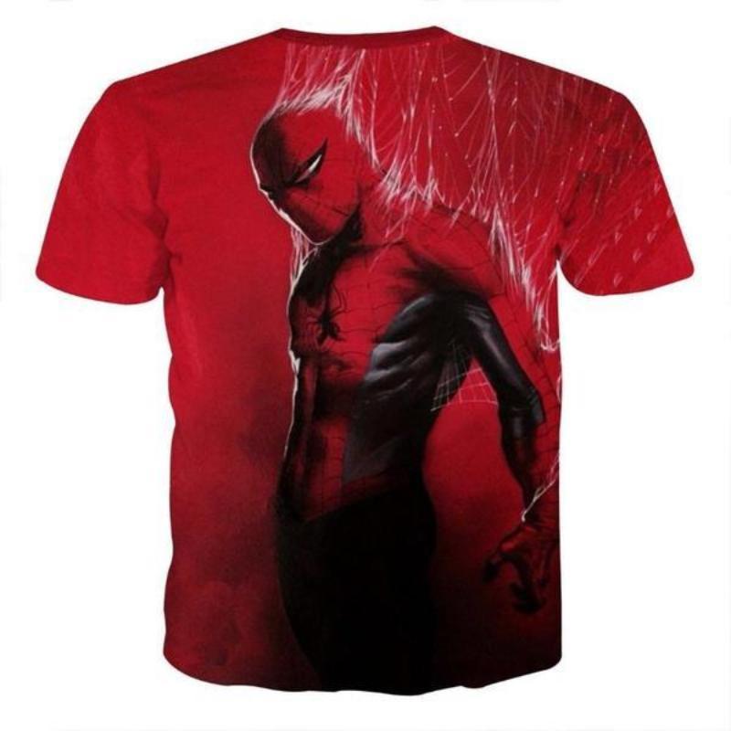 Spiderman Tee 3D Printed Souped Up Spiderman T Shirt