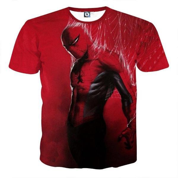 Spiderman Tee 3D Printed Souped Up Spiderman T Shirt