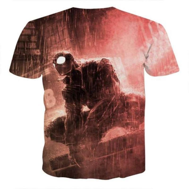 Spiderman Tee 3D Printed Stylized Spiderman T Shirt