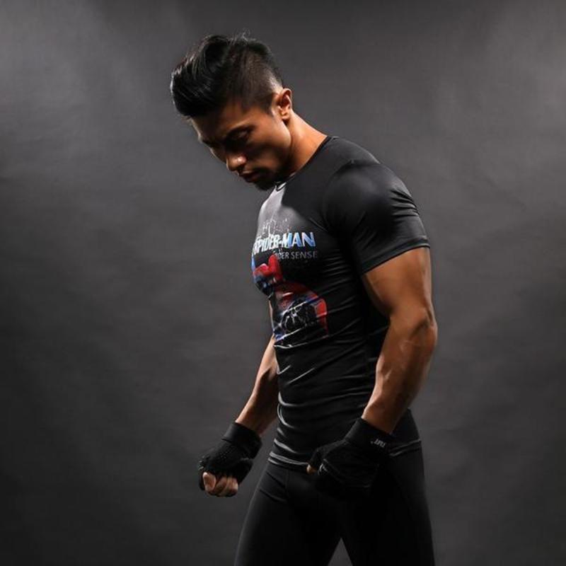 Spiderman Tee 3D Printed Unique Red & Black Spiderman T Shirt