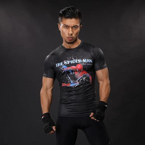 Spiderman Tee 3D Printed Unique Red & Black Spiderman T Shirt