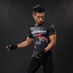 Spiderman Tee 3D Printed Unique Red & Black Spiderman T Shirt