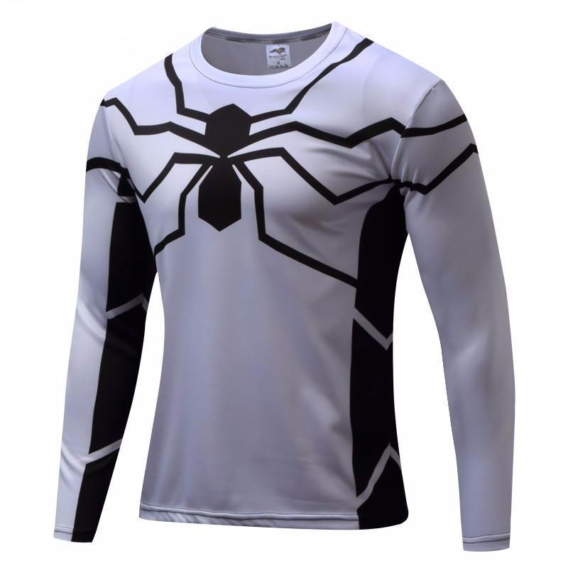 Spiderman Unique White & Black Spiderman Long Sleeve Shirt