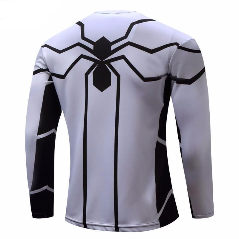 Spiderman Unique White & Black Spiderman Long Sleeve Shirt