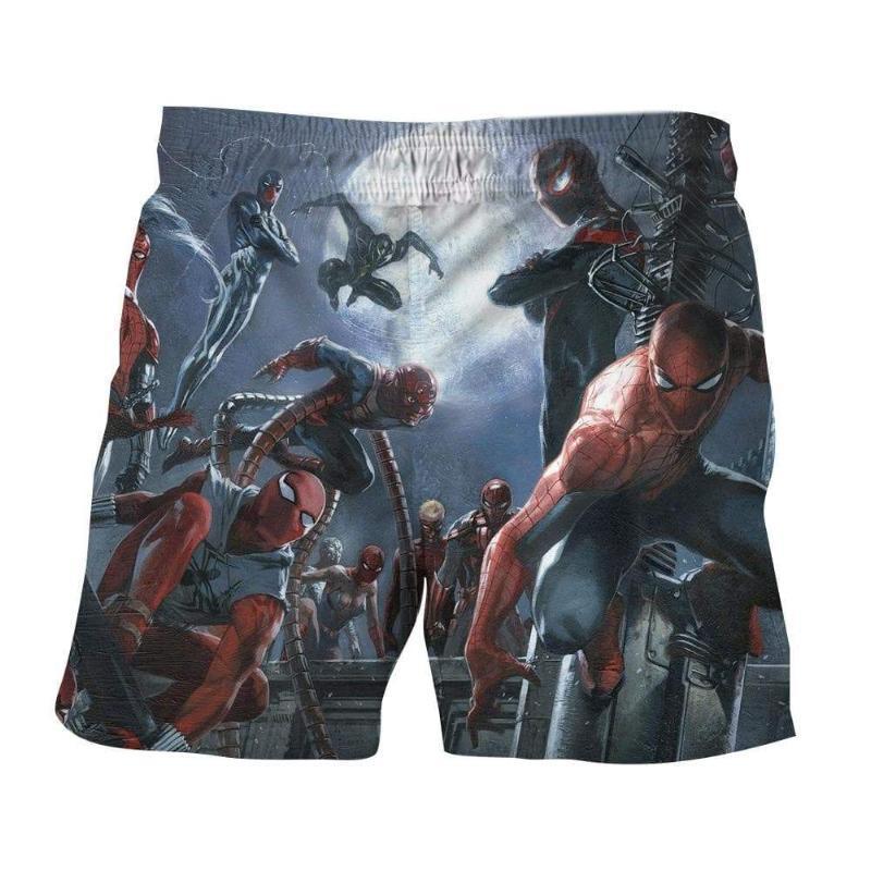 Spidermas 3D Printed Dual Spiderman Shorts