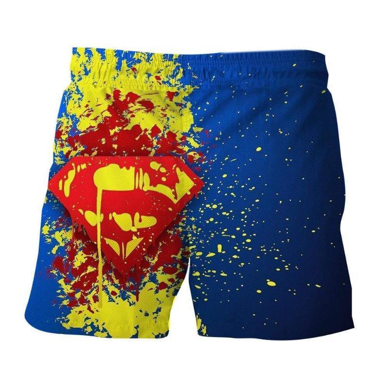 Splatter Logo Superman 3D Printed Shorts