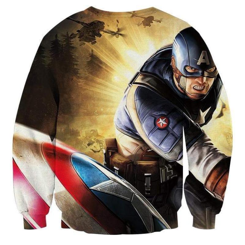 Splendiferous 3D Printed Captain America Sweatshirt