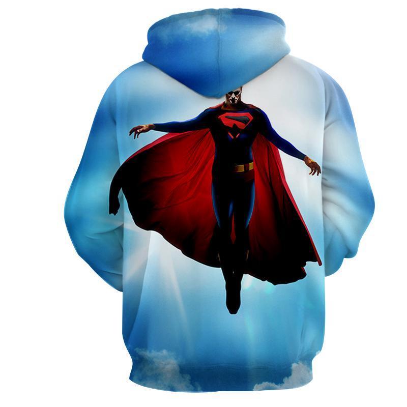 Superman 3D Printed Flying Thunder Superman Hoodie