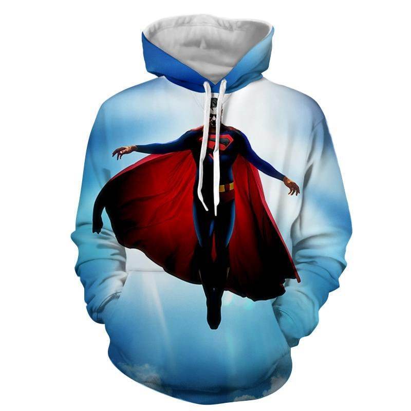 Superman 3D Printed Flying Thunder Superman Hoodie