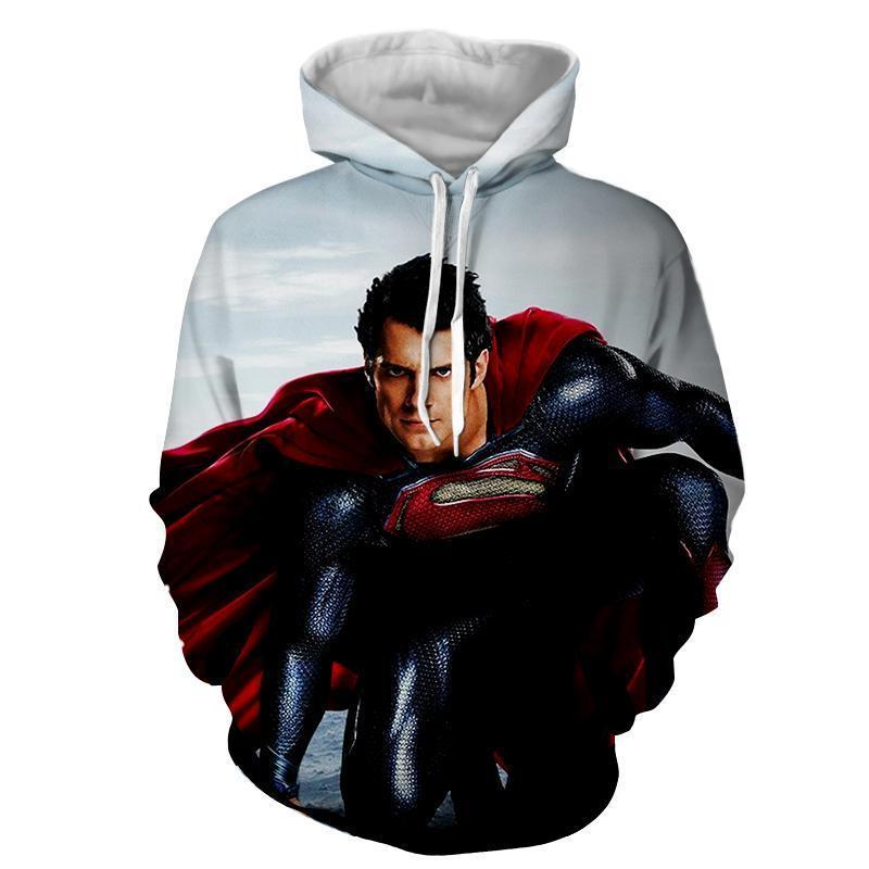Superman 3D Printed Flying Thunder Superman Hoodie